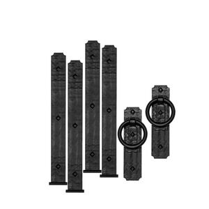 Decorative Garage Door Hardware Kit | Rustic Rings Handles & Hinges